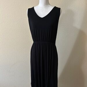 Lane Bryant Cinch Waist Flowy V-Neck Sleeveless Midi Dress